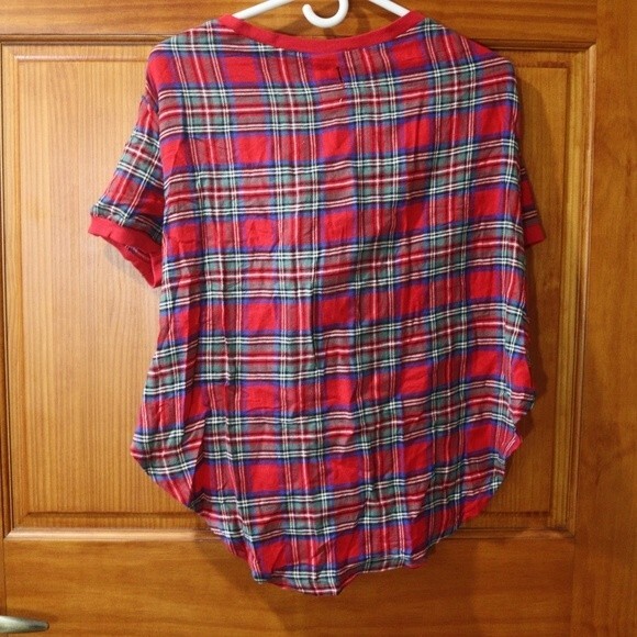 Holiday Time Red Plaid Christmas Morning Dog Pajama Top Jacket 2X Large Dog - Picture 4 of 6